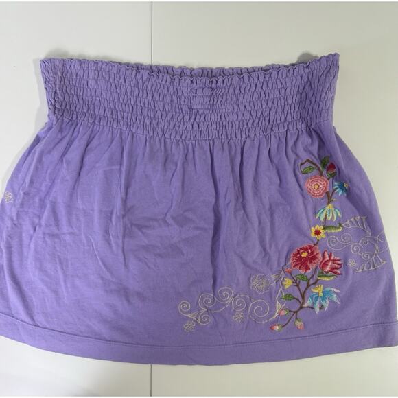 Antoinette C 32 Waist Embroidered Bright Y2K Mini Skirt Floral Girly 90s School - Picture 3 of 6